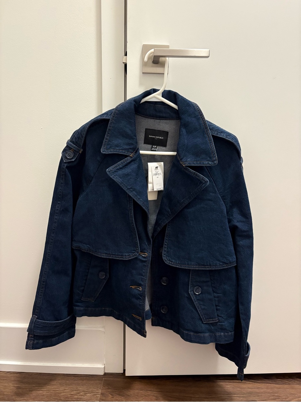 Banana Republic Dark Blue Denim Trench Style Jacket